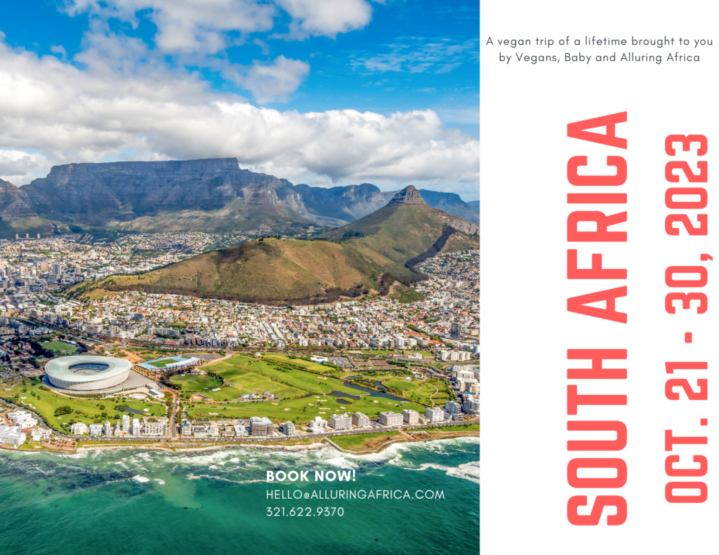 Join Vegans, Baby and Alluring Africa on this award-winning vegan tour to South Africa. For more vegan travel visit www.vegansbaby.com