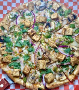 Vegan pizza near me: Pizza Twist vegan options in Las Vegas. For more vegan-friendly restaurants in Las Vegas visit www.vegansbaby.com